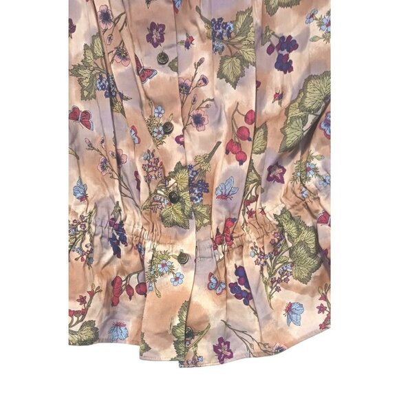 Y2K Laura Ashley Peasant Crop Top 8 Butterflies Berries Ivy Fairy Great Britain - Picture 6 of 13